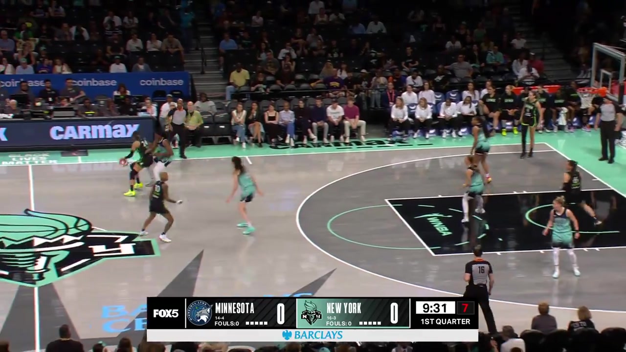 WNBA常规赛 明尼苏达山猫 67 - 76 纽约自由人 全场集锦