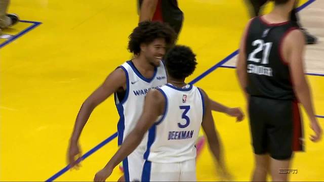 夏联-汤普森27+7 15号秀韦尔12+6+5帽 勇士39分大胜热火