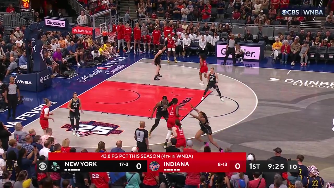 WNBA常规赛 纽约自由人 78 - 83 印第安纳狂热 集锦