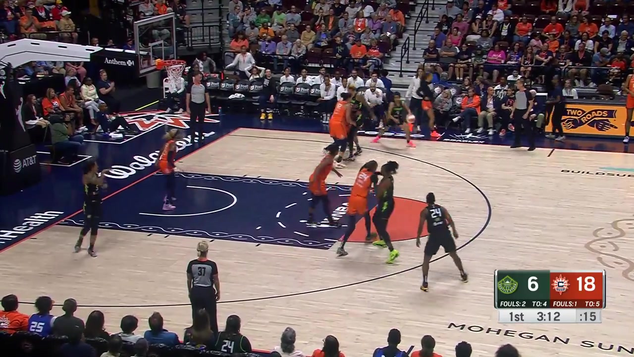 09月04日 WNBA 康涅狄格太阳vs西雅图风暴 视频录像集锦 精彩战报