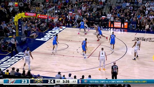 10月16日 NBA 掘金vs雷霆 视频录像集锦 精彩战报