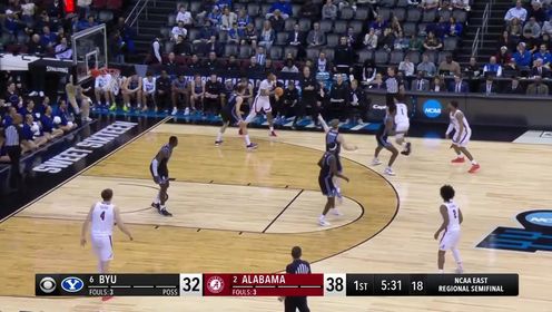03月28日 NCAA 阿拉巴马大学vs杨百翰大学 视频录像集锦 精彩战报