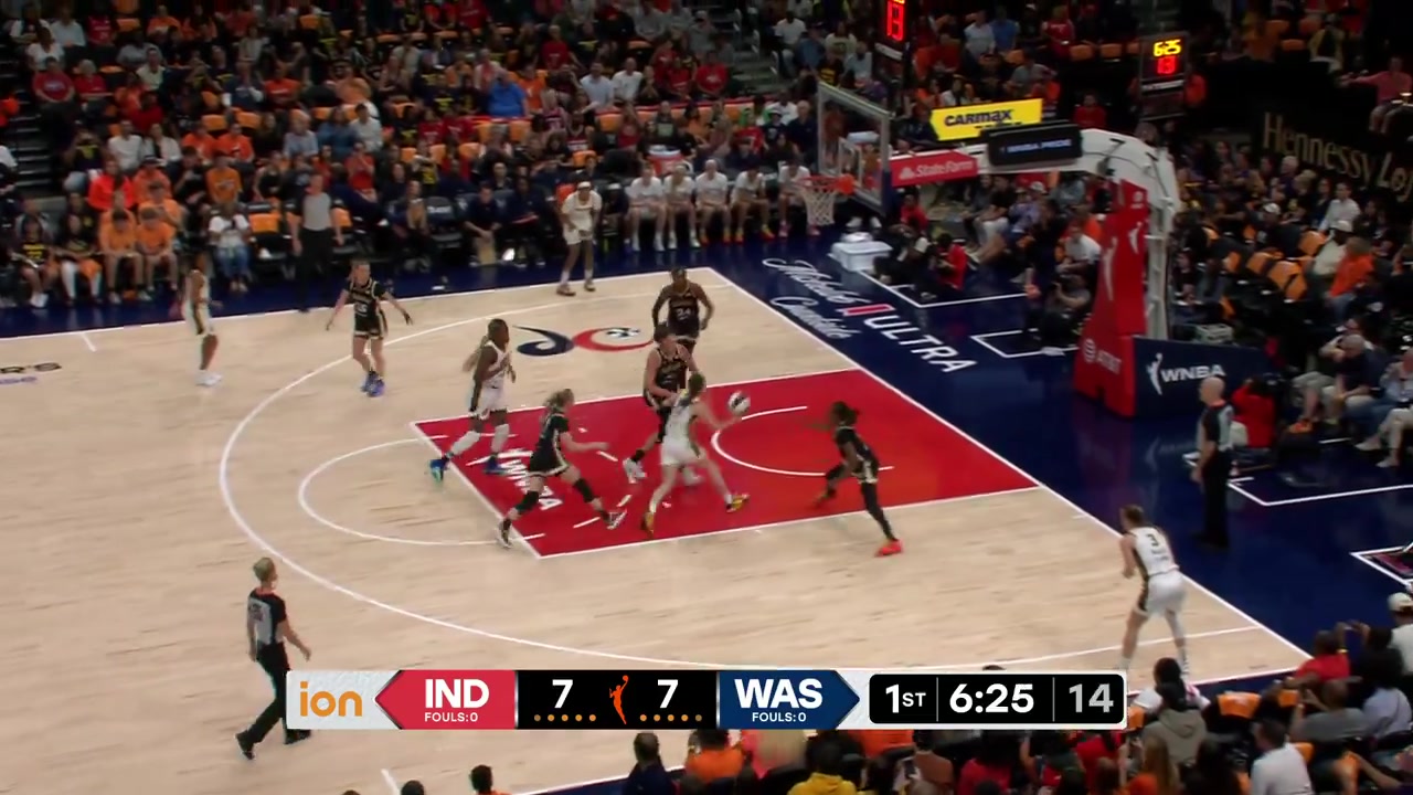 WNBA常规赛 印第安纳狂热 85 - 83 华盛顿神秘人 集锦